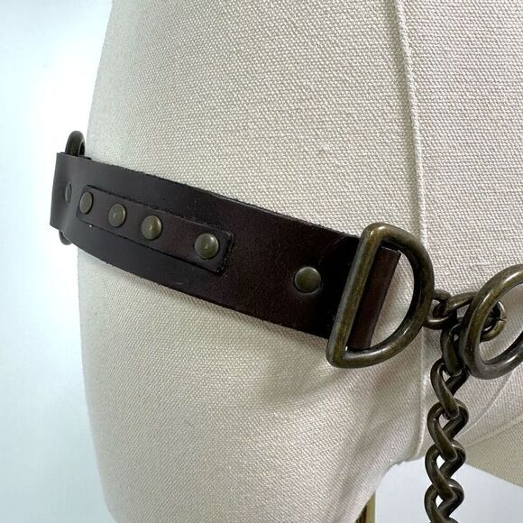 Marc Bernstein Leather Belt Size M/L Western Cowgirl Core Festival - Picture 11 of 13
